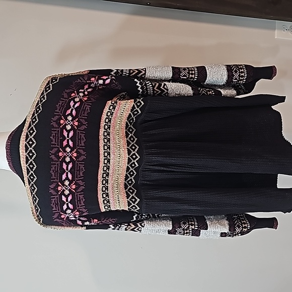 Nwt Free People Cozy Cabin Jumper Blk Lg - Picture 8 of 9